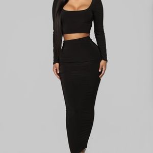 “So slinky” bodycon skirt set